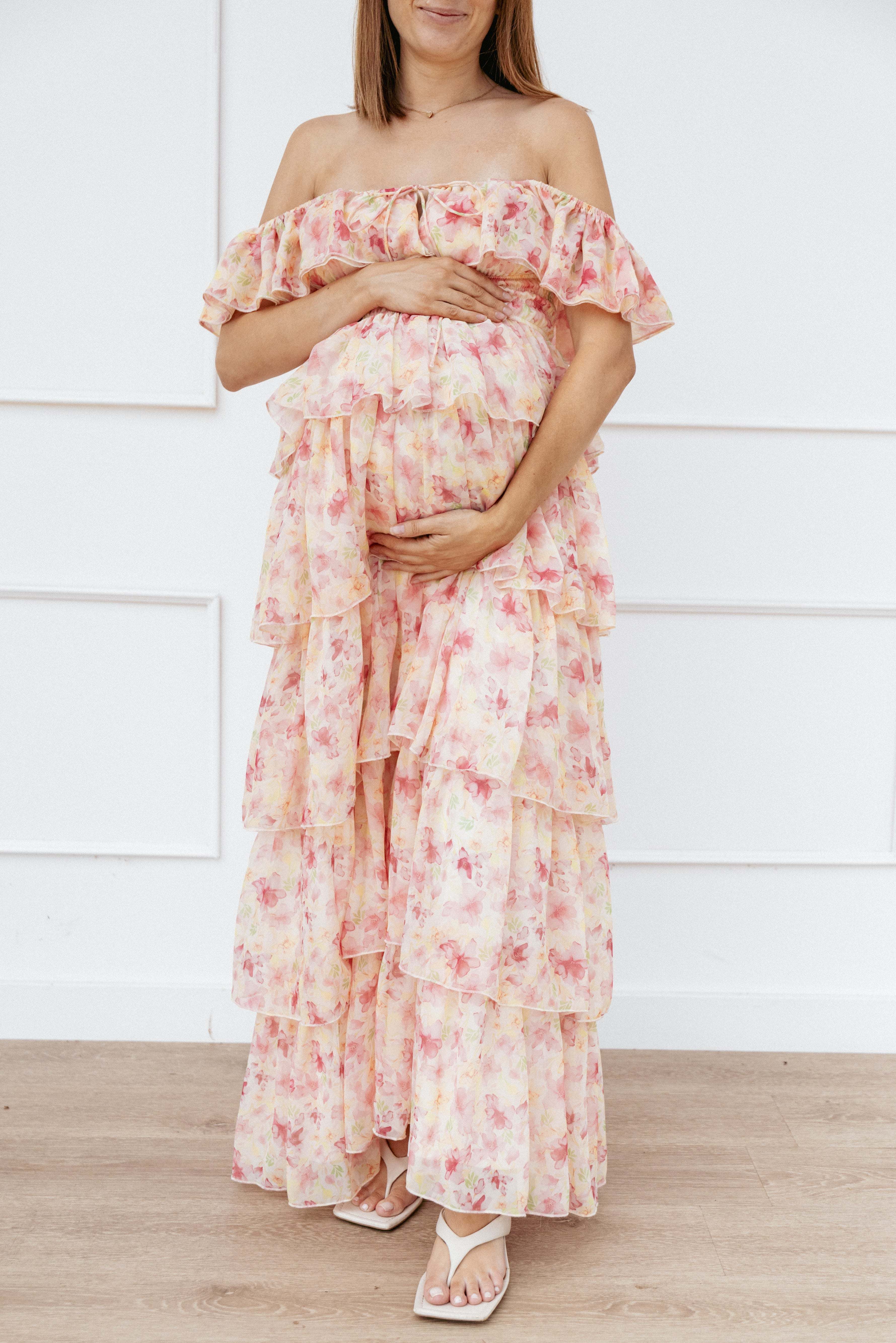 Belle Maxi Dress - Pink Floral - XL - Image 38
