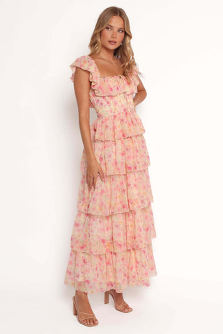Belle Maxi Dress - Pink Floral - XL - Image 43