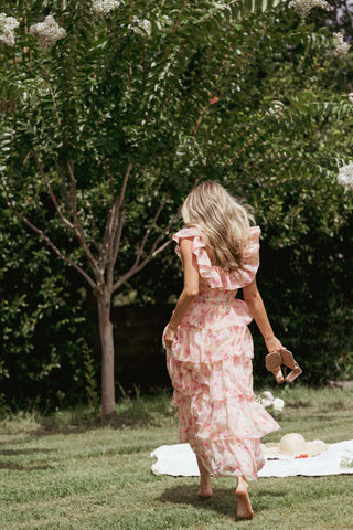 Belle Maxi Dress - Pink Floral - XL - Image 45