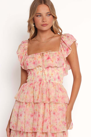 Belle Maxi Dress - Pink Floral - XL - Image 40