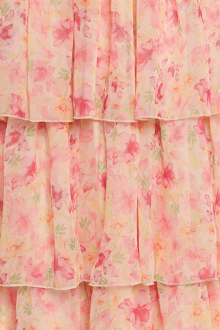 Belle Maxi Dress - Pink Floral - XL - Image 44