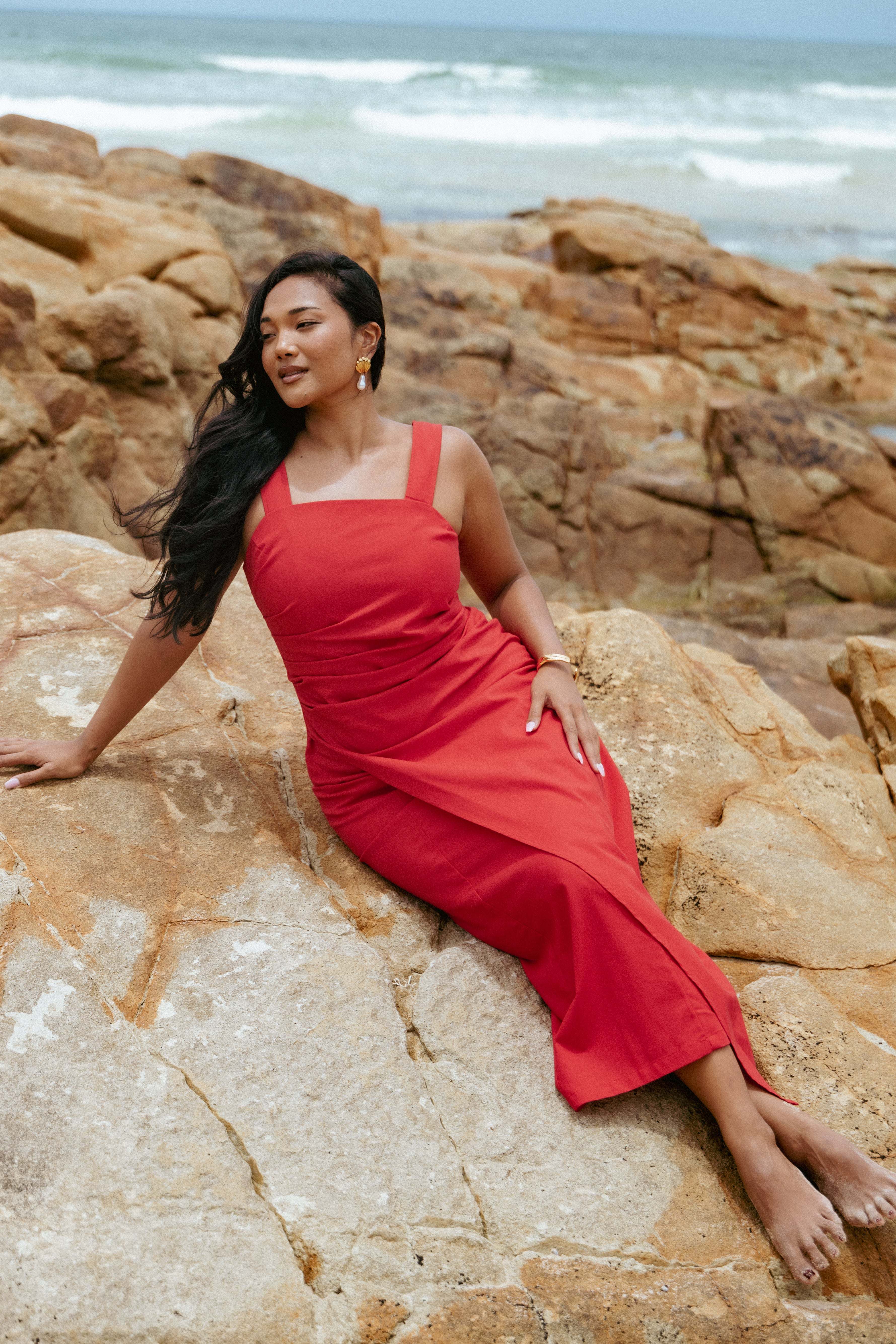 Caterina Maxi Dress - Red - XL - Image 33