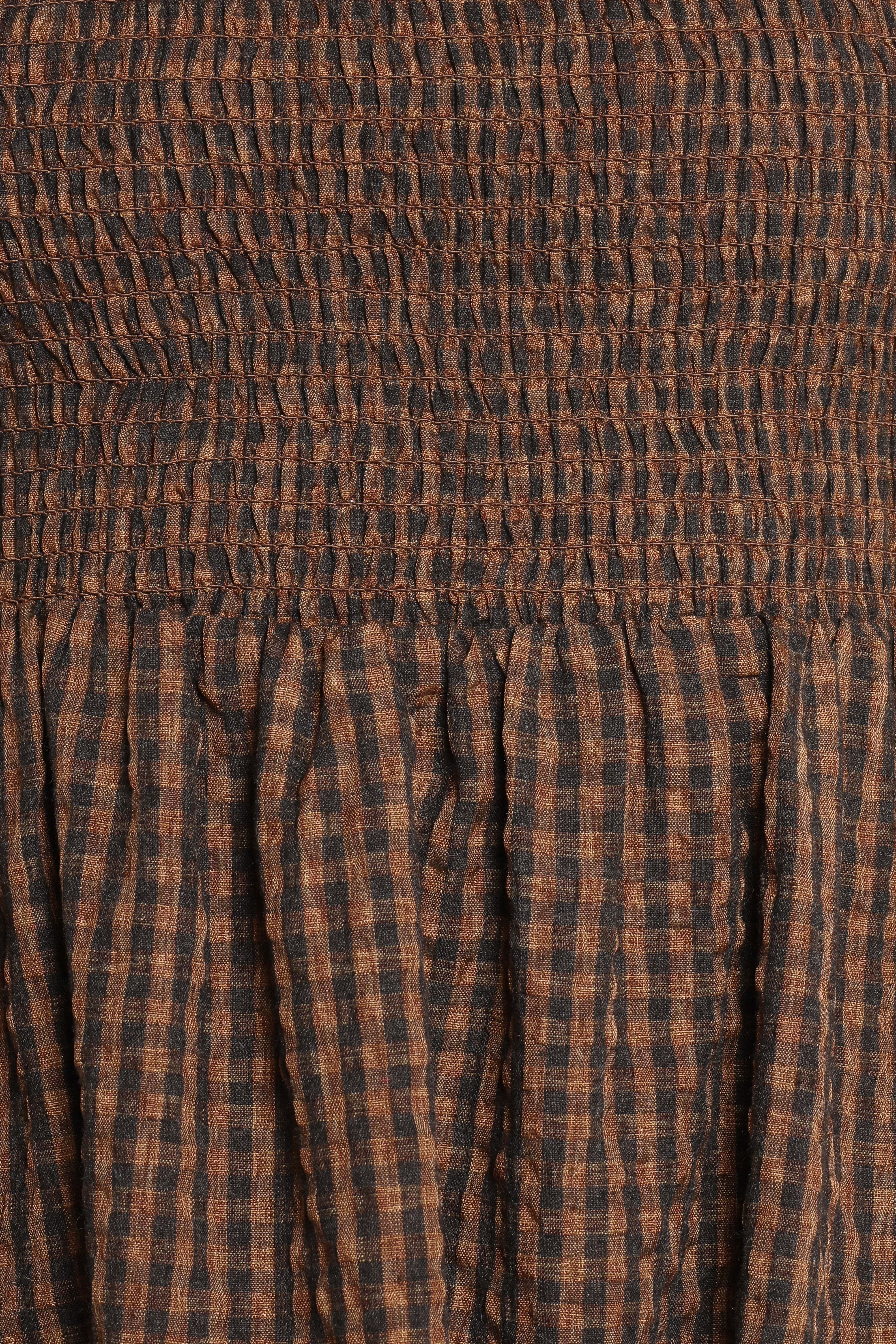Cyrena Maxi Dress - Brown Check - XL - Image 40