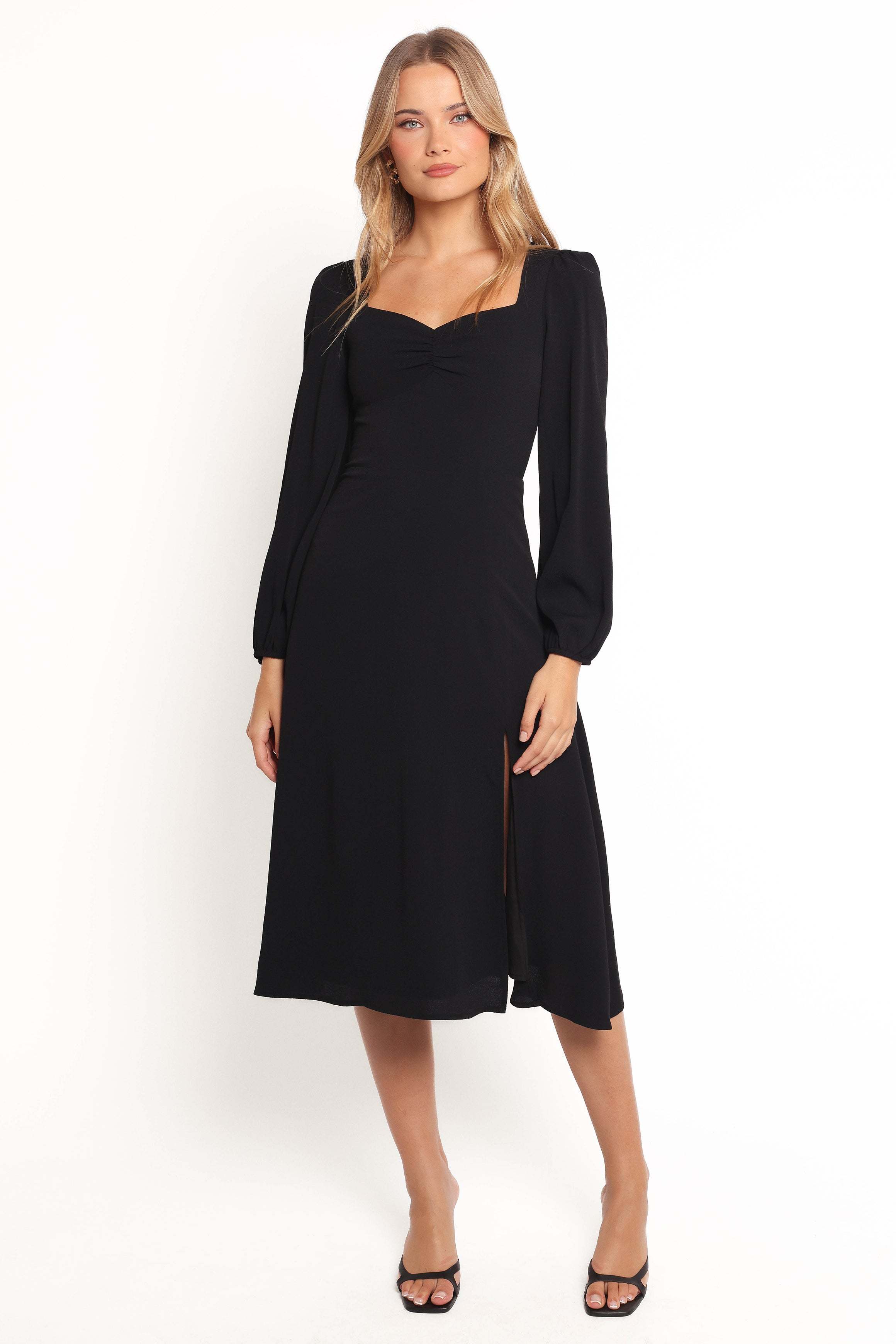 Franklin Long Sleeve Midi Dress - Black - 16 - Image 63