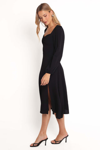 Franklin Long Sleeve Midi Dress - Black - 16 - Image 59