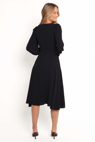 Franklin Long Sleeve Midi Dress - Black - 16 - Image 60
