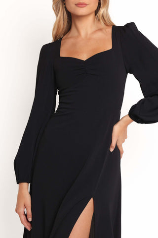 Franklin Long Sleeve Midi Dress - Black - 16 - Image 62
