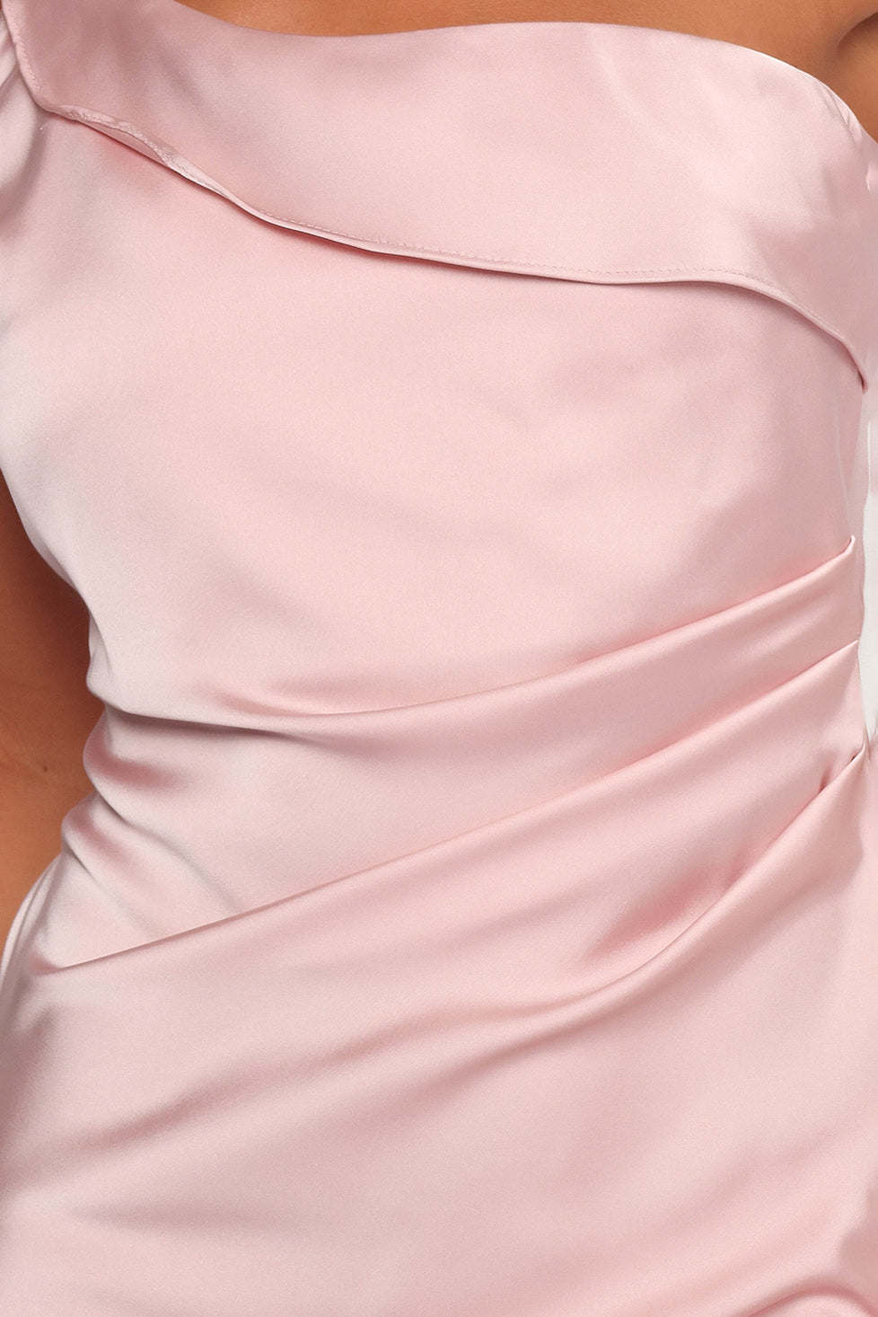Lolana Draped One Shoulder Dress - Pale Pink - XL - Image 39