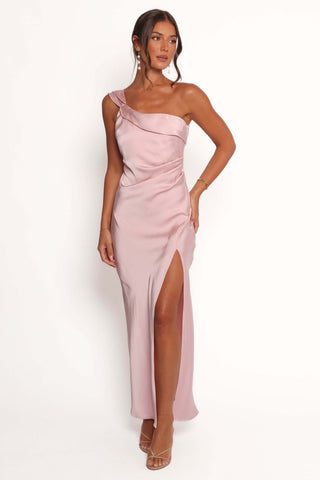 Lolana Draped One Shoulder Dress - Pale Pink - XL - Image 34
