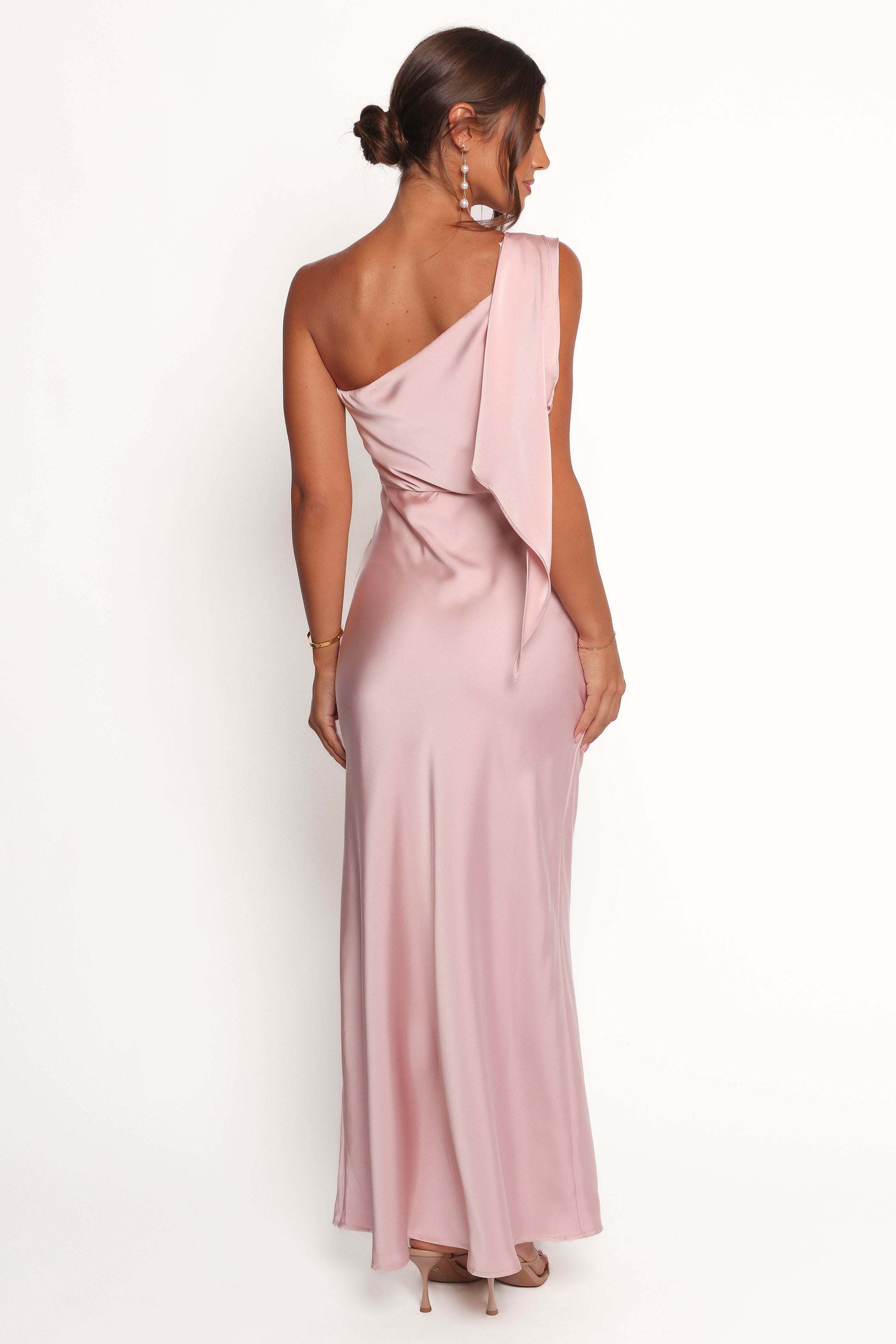 Lolana Draped One Shoulder Dress - Pale Pink - XL - Image 37
