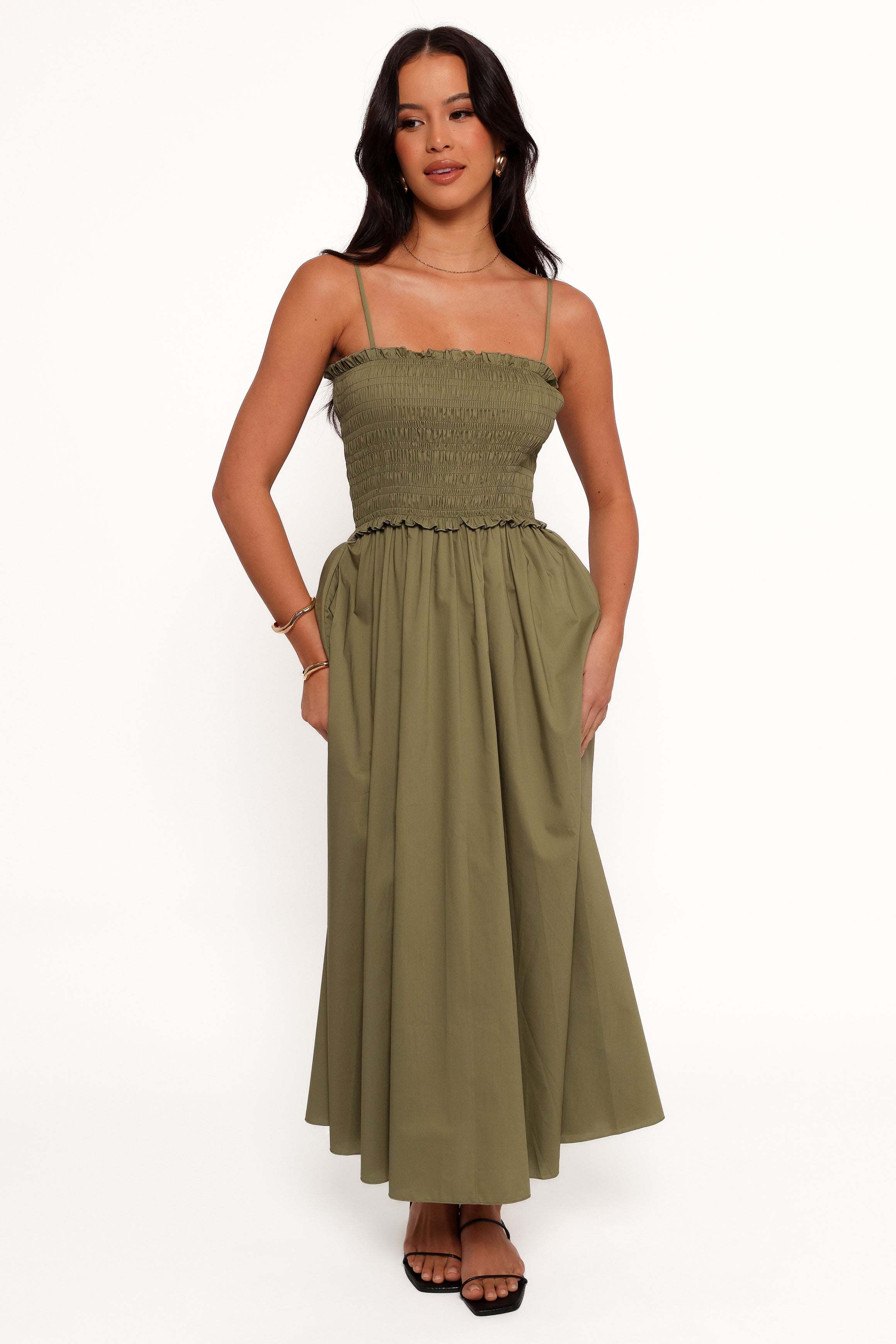 Nigella Maxi Dress - Olive Green - XL - Image 49