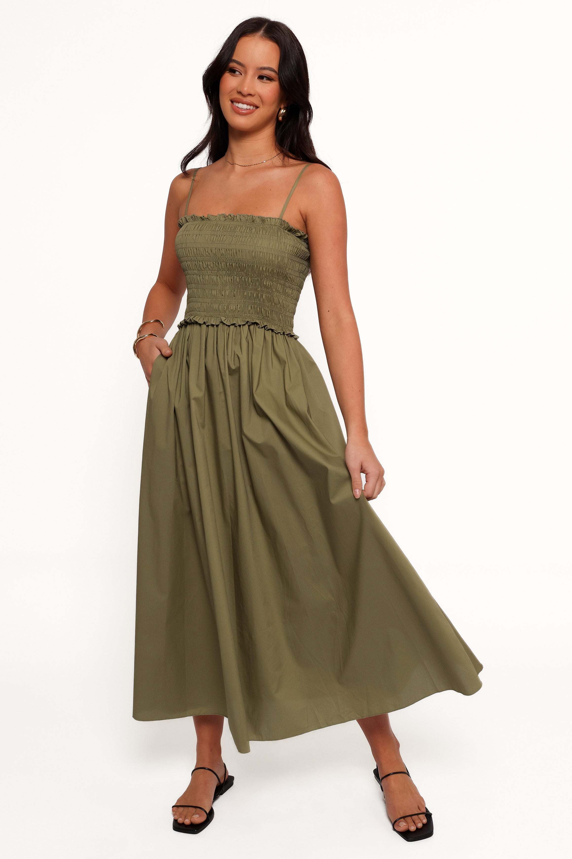 Nigella Maxi Dress - Olive Green - XL - Image 54