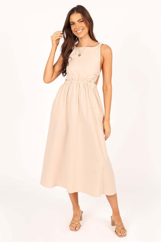 Aubrey Cutout Midi Dress - Beige - XL - Image 39