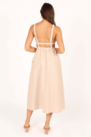 Aubrey Cutout Midi Dress - Beige - XL - Image 42