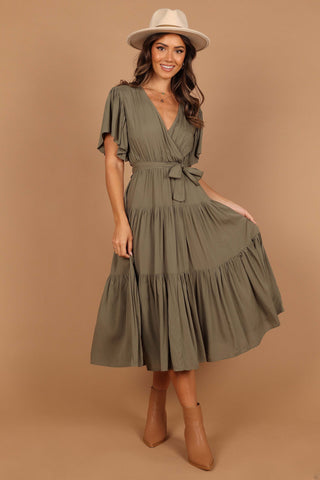 Barker Dress - Olive - XL - Image 33