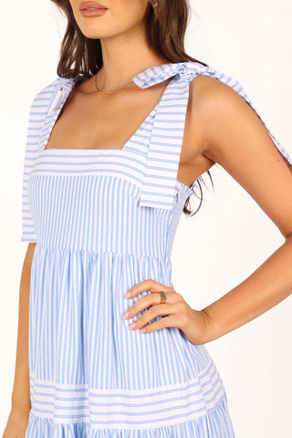 Bella Maxi Dress - Blue Stripe - XL - Image 46