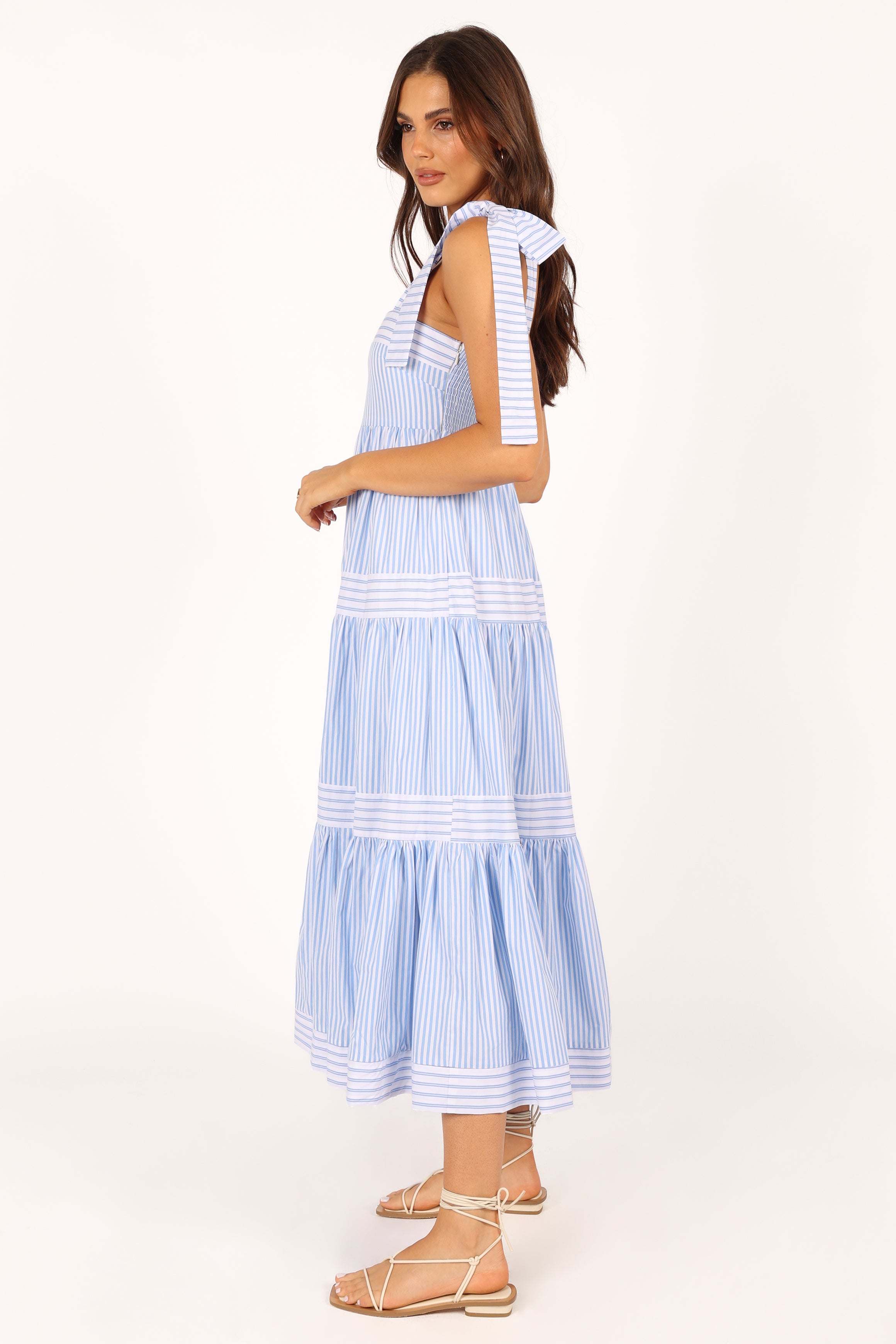 Bella Maxi Dress - Blue Stripe - XL - Image 49