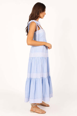 Bella Maxi Dress - Blue Stripe - XL - Image 50