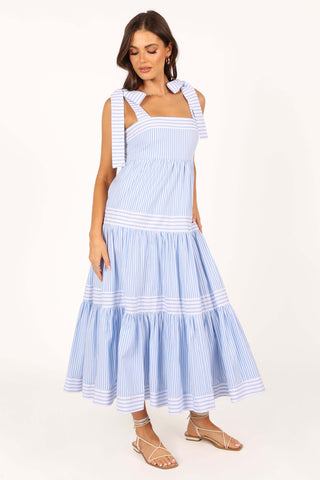 Bella Maxi Dress - Blue Stripe - XL - Image 52