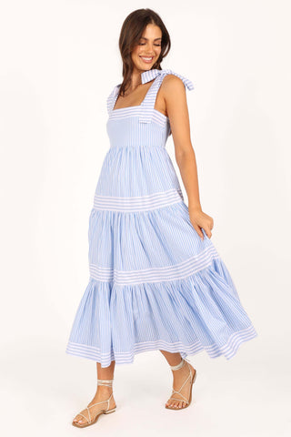Bella Maxi Dress - Blue Stripe - XL - Image 54