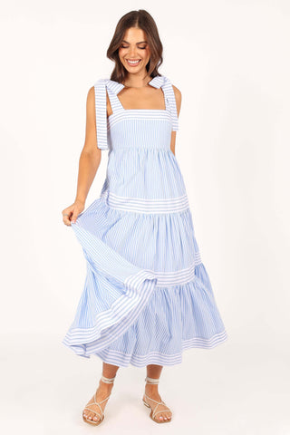 Bella Maxi Dress - Blue Stripe - XL - Image 55