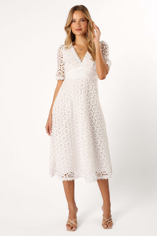 Camellia Midi Dress - White - XL - Image 40