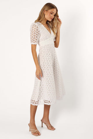 Camellia Midi Dress - White - XL - Image 43