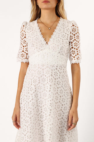 Camellia Midi Dress - White - XL - Image 44