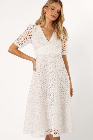Camellia Midi Dress - White - XL - Image 39