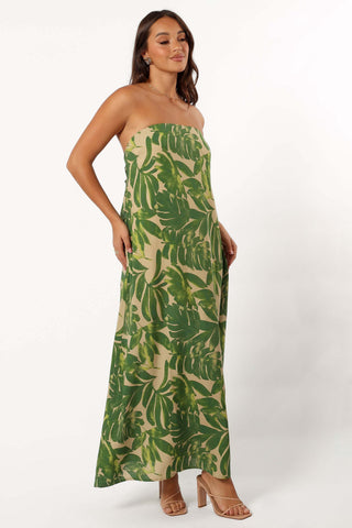 Penny Strapless Midi Dress - Ibiza Palm - XL - Image 36