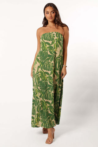 Penny Strapless Midi Dress - Ibiza Palm - XL - Image 34