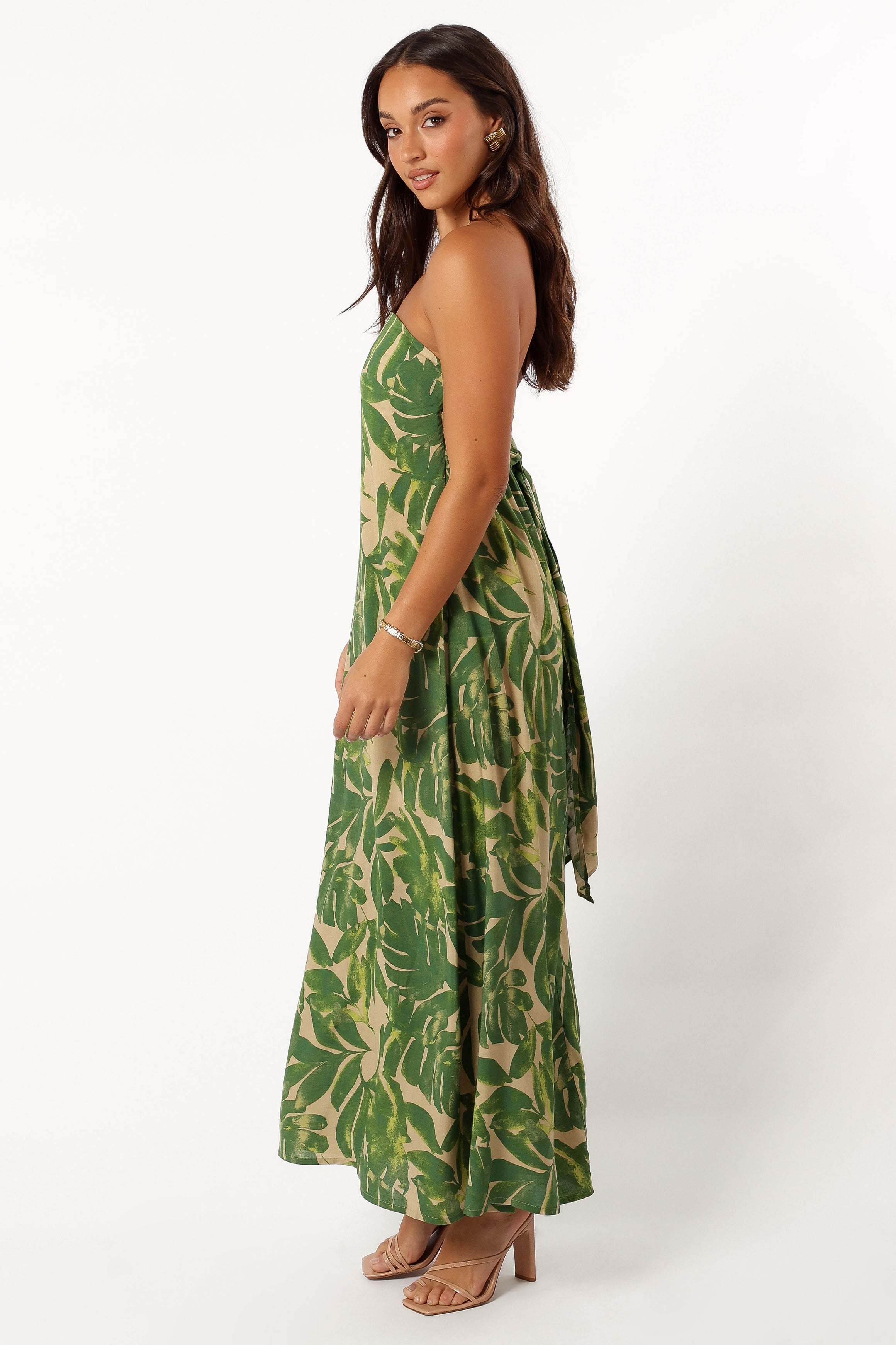 Penny Strapless Midi Dress - Ibiza Palm - XL - Image 37