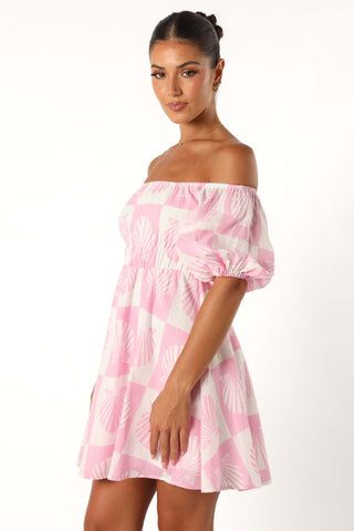 Rocco Off Shoulder Mini Dress - Pink - XL - Image 40