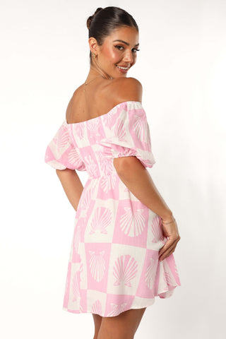 Rocco Off Shoulder Mini Dress - Pink - XL - Image 38