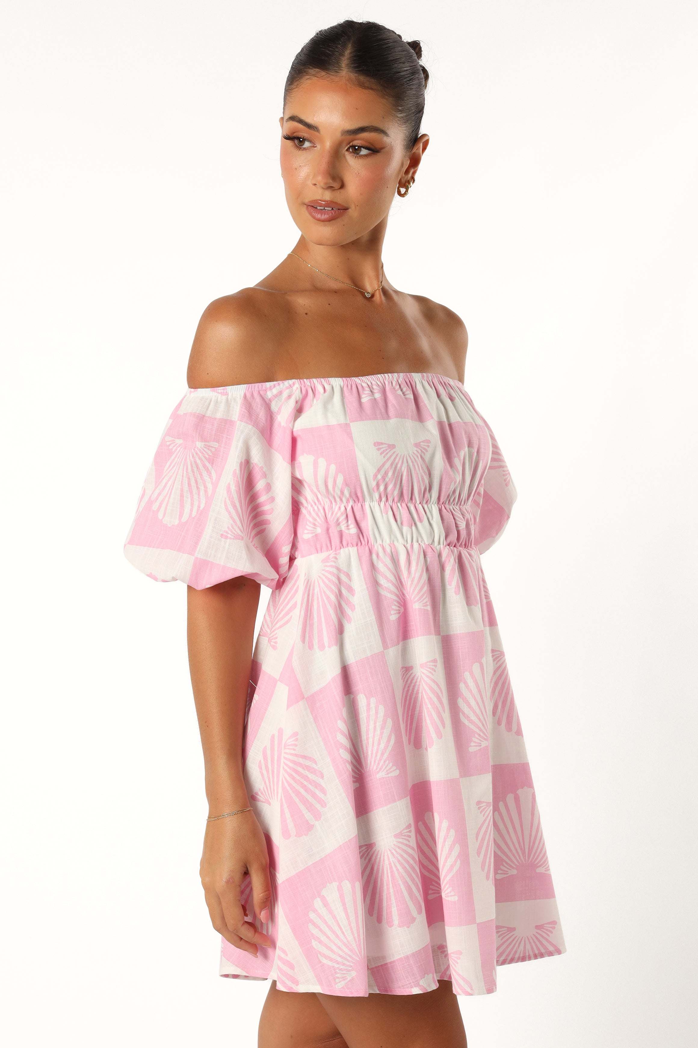 Rocco Off Shoulder Mini Dress - Pink - XL - Image 42