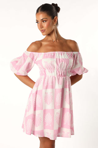 Rocco Off Shoulder Mini Dress - Pink - XL - Image 37