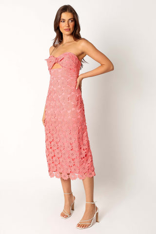 Tyler Strapless Midi Dress - Watermelon - 14 - Image 76
