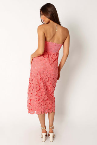 Tyler Strapless Midi Dress - Watermelon - 14 - Image 72
